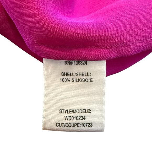 Halston Heritage Women’s magenta silk blouse Size 0 - Picture 5 of 6